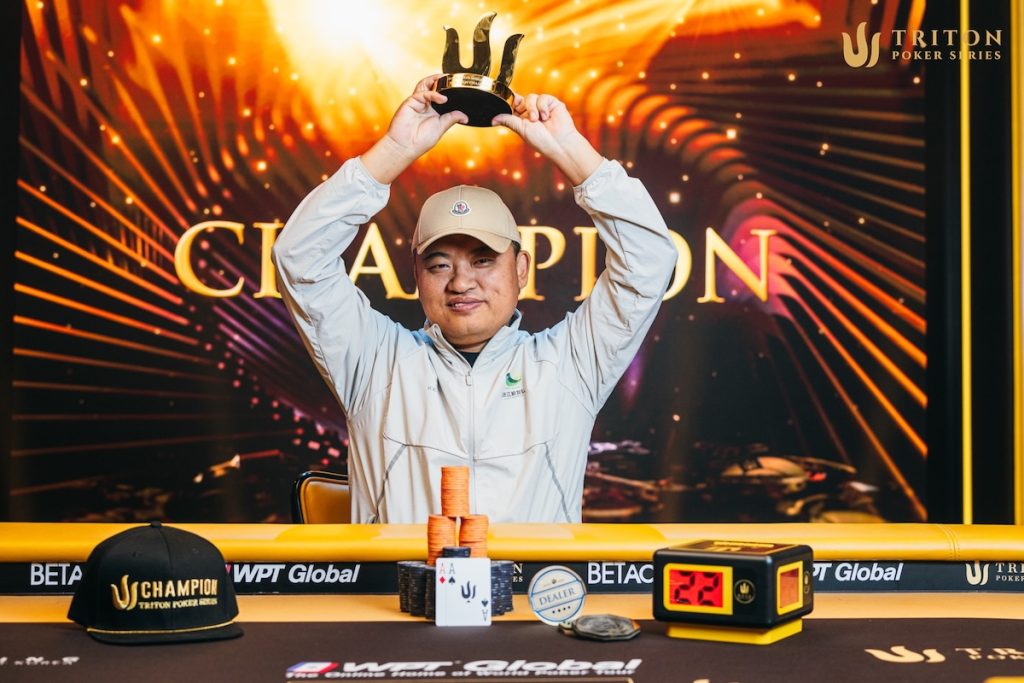 Hongjun Zhao wins Triton Poker Series Jeju Opening Event - Photo by Triton Poker Series