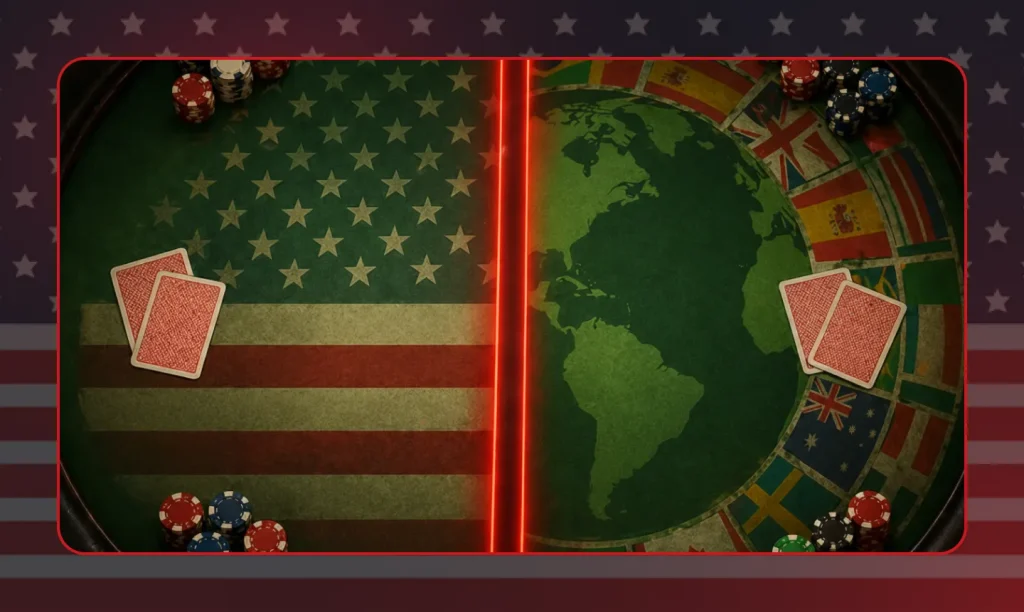 US online poker vs. the rest of the world poker games remain separated