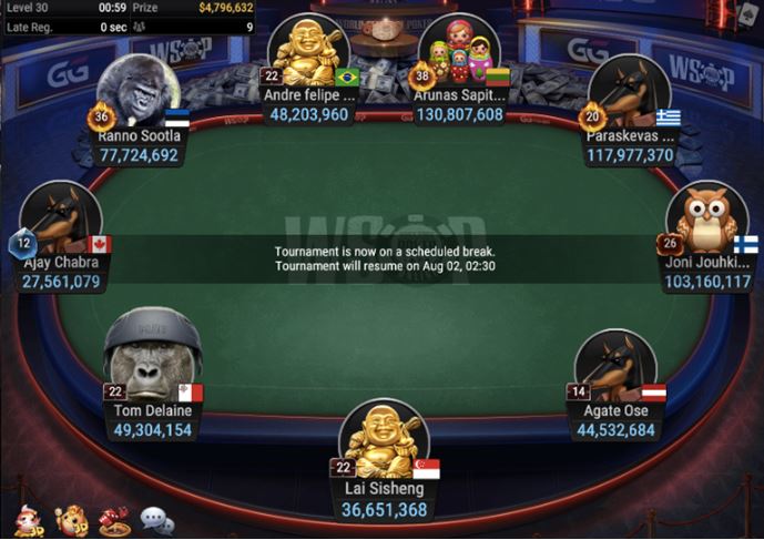 WSOP #41 – $400 Colossus final table