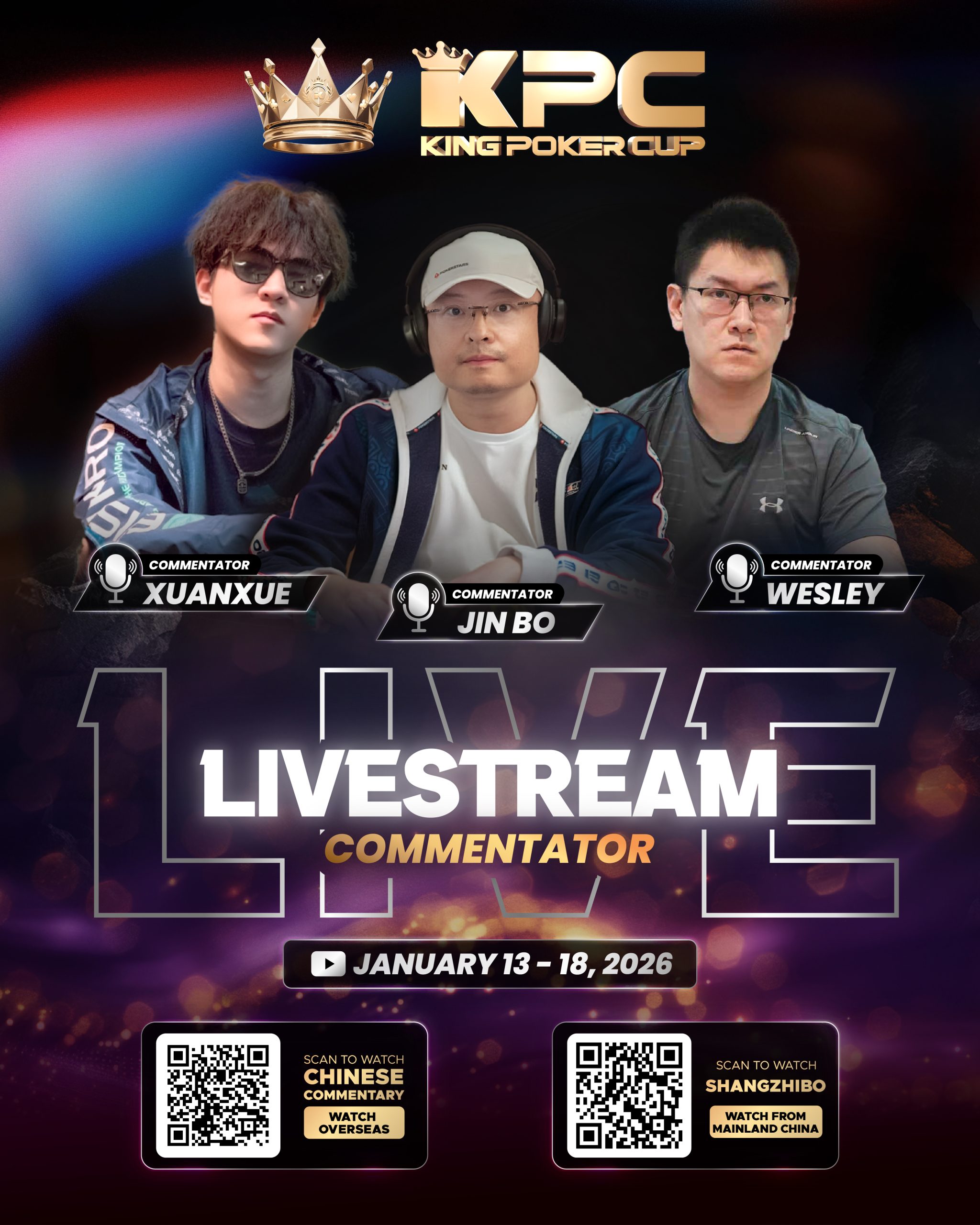 Live Stream Commentators – King Poker Cup Series 2026