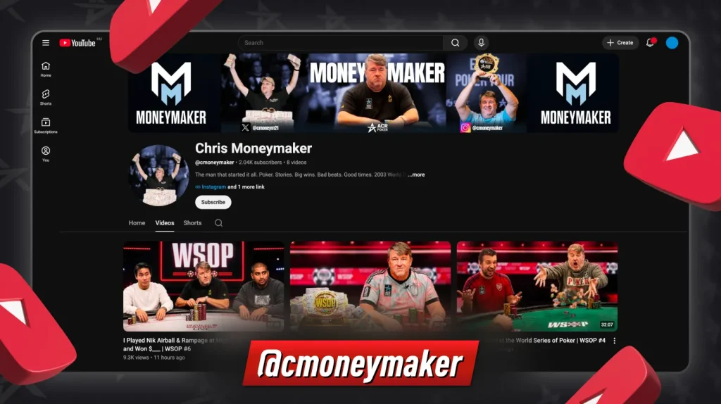 Chris Moneymaker YouTube Channel