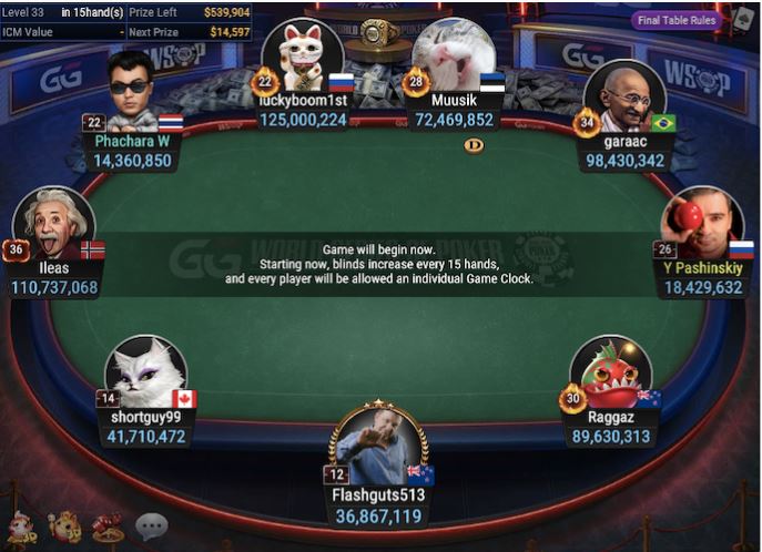 WSOP Super Circuit Online Series RING #7: BIG 25 final table