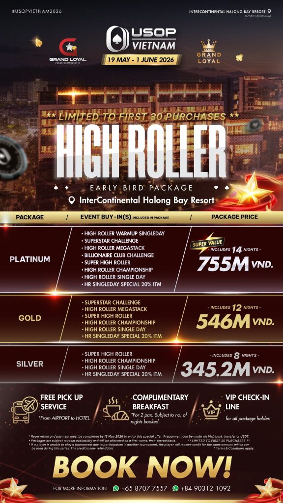 USOP Vietnam - High Roller Early Bird Packages