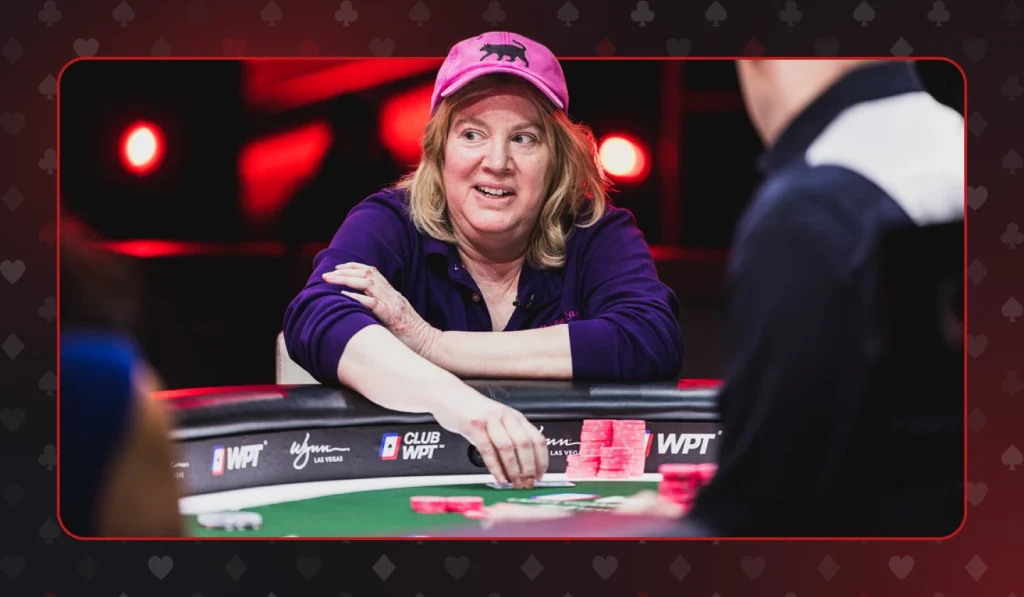 Kathy Liebert Playing Poker at the WPT
