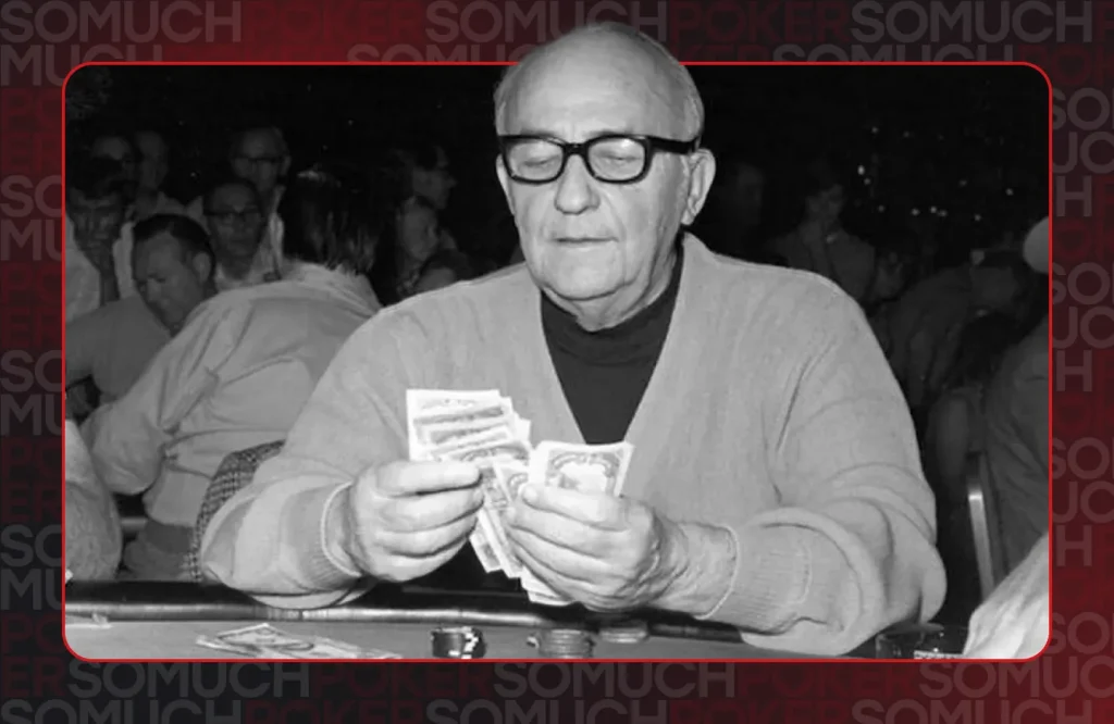 Johnny Moss Poker Legend and 2 Time 7 Card Stud WSOP Braclet Winner