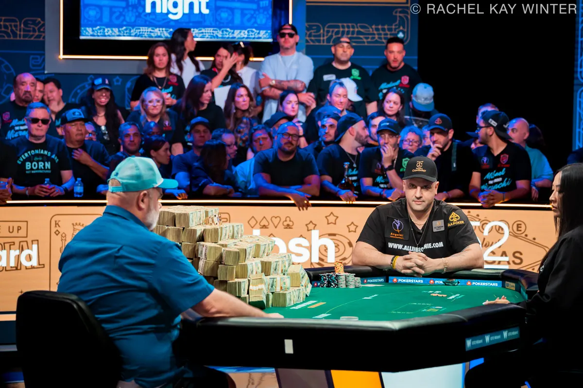 2025 WSOP Main Event heads up - Photo by Pokernews