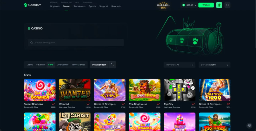 Gamdom Casino Review – Slots Lobby 2026