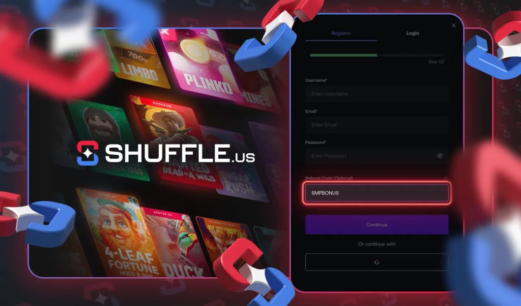 Shuffle US Sign Up Process – Referral Code SMPBONUS