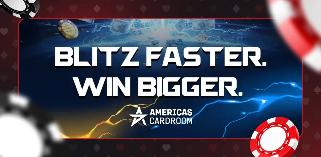 ACR is among the best fast fold poker sites with its very own version: "Blitz"