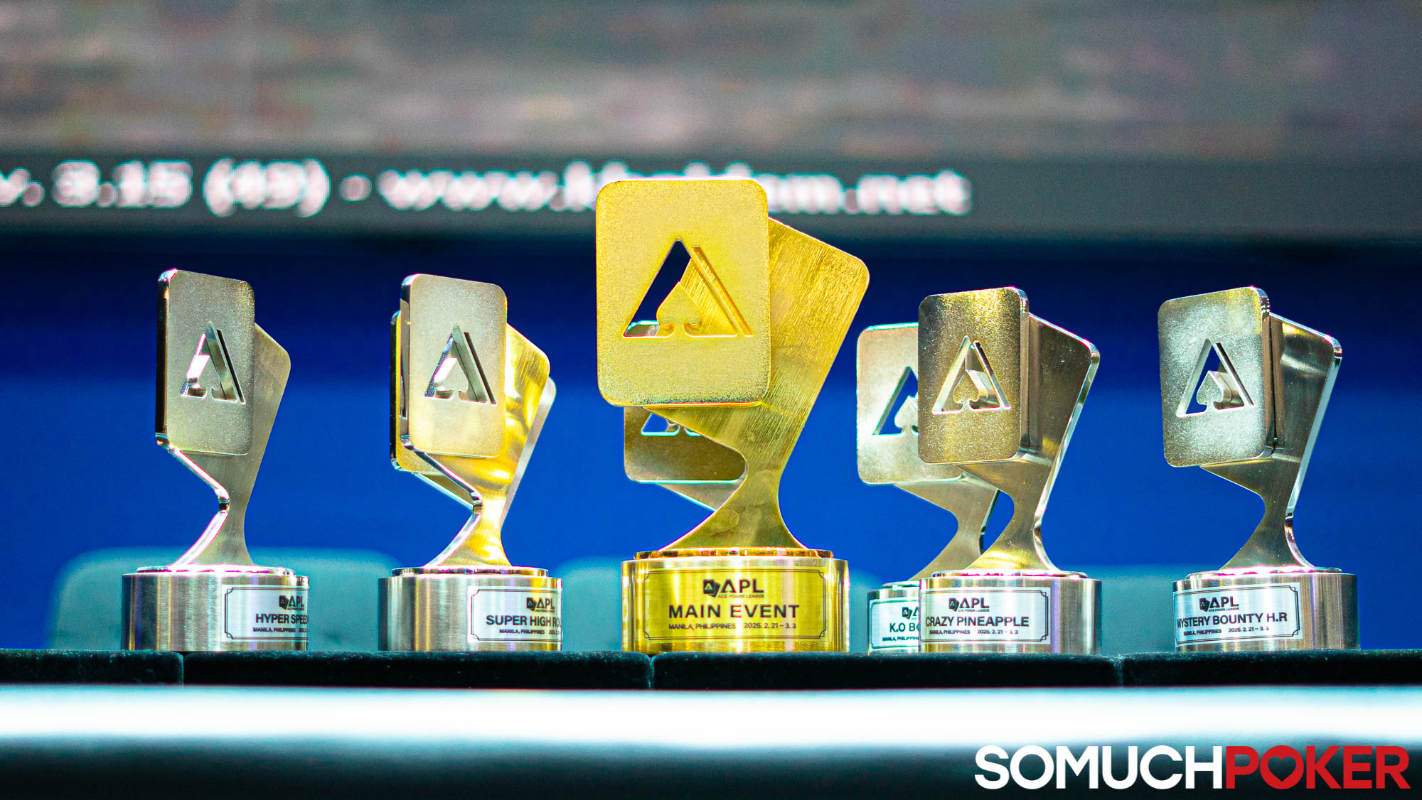 Ace Poker League trophies