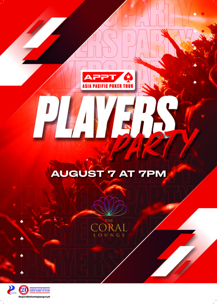 APPT Manila 2026 Players Party – August 7 at The Coral Lounge, Okada Manila