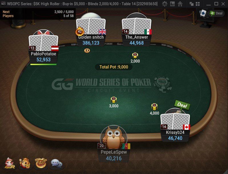 WSOPC Series: $5K High Roller
