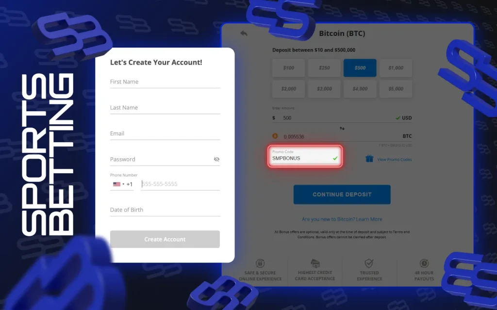 Sign Up | Use SMPBONUS SportsBetting.ag Promo Code During Your Deposit