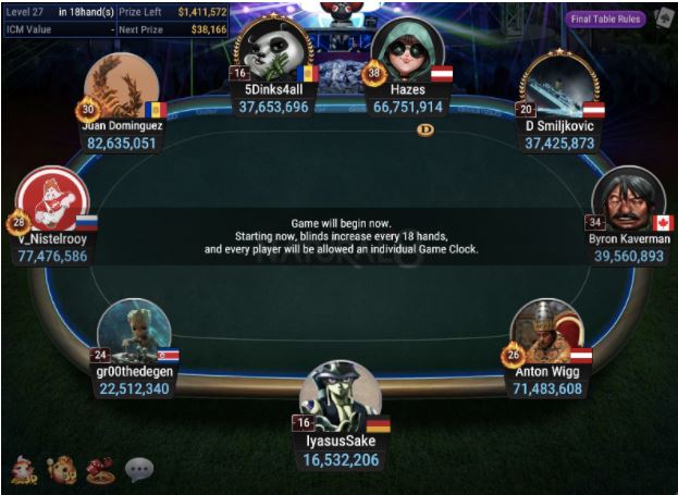 GGSF Headliner-M $400 NLHE final table