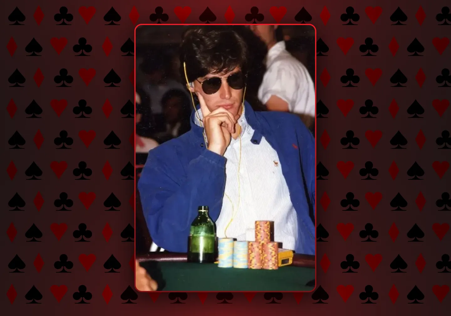 Phil Hellmuth during the 1989 WSOP Main Event