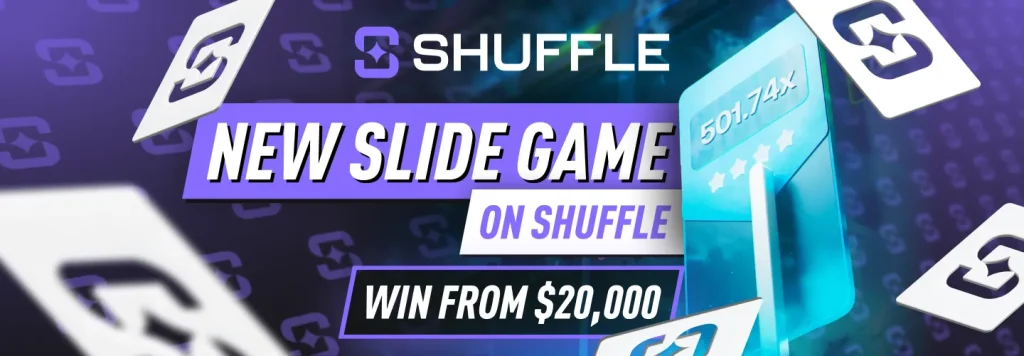 New Shuffle Casino Game - Slide with $20,000 Tournament Leaderboard