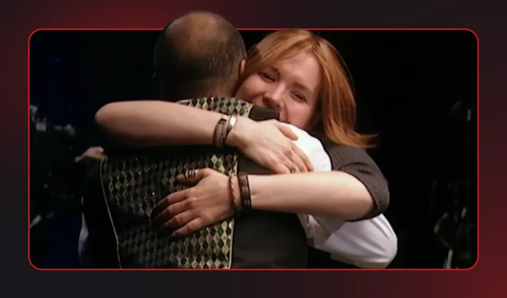 Annie Duke Winning her World Series of Poker Bracelet in Omaha Hi-Lo split in 2004