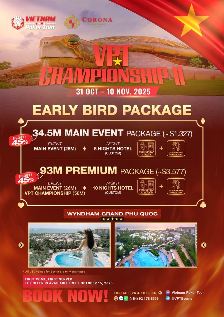 VPT Championship Early Bird packages