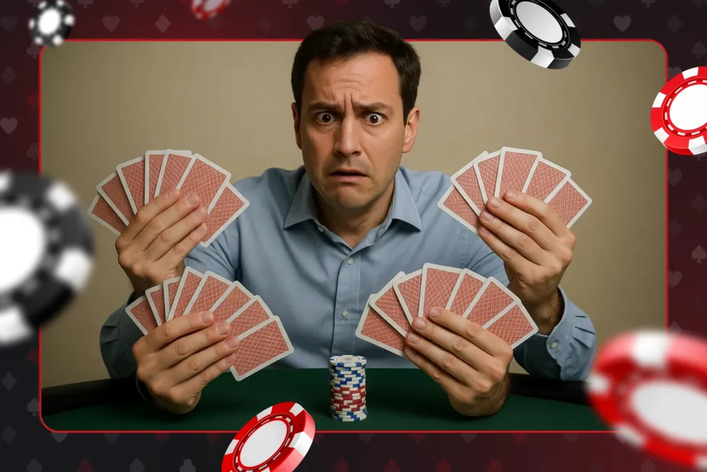 Common early poker tournament mistakes include playing too many hands - you don't have to see every single flop