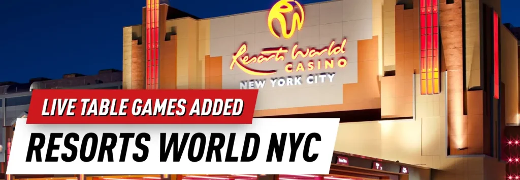 Resorts World Casino New York City added 240 table games and 2500 slot machines to its selection