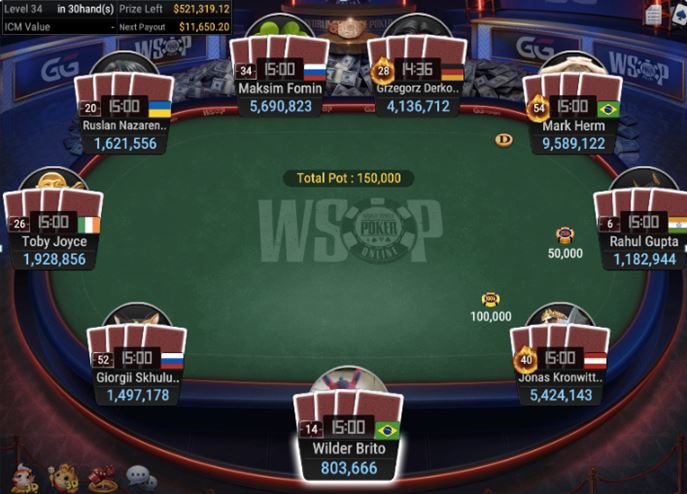 WSOP #66 – $800 Pot Limit Omaha final table