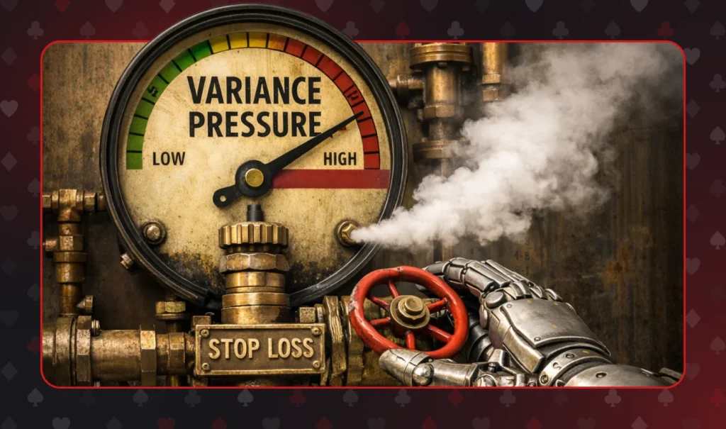 You can use the stop-loss or stop-win method to reduce the pressure from poker variance