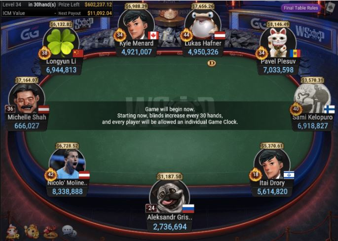 WSOP #81 – $ 1,050 Bounty NLHE 6-Handed [ Spin the Wheel ] final table