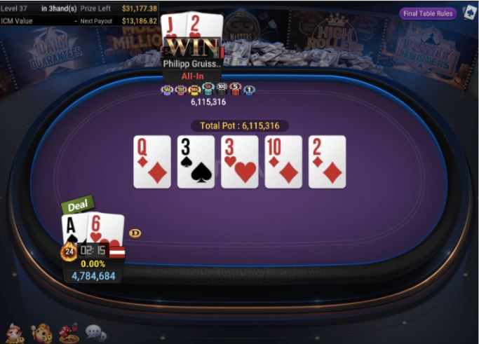 WSOP Side Event – $250 Super Turbo Six Handed