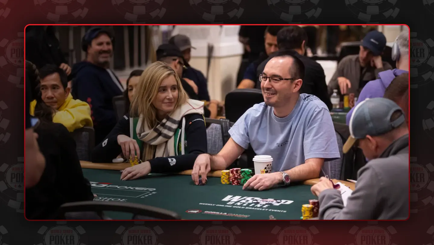 Will Kassouf, during the WSOP next to Vanessa Kade