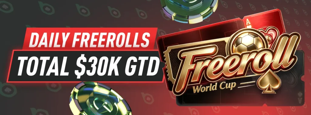 BCPoker World Cup Festival - $30,000 in Daily Freerolls