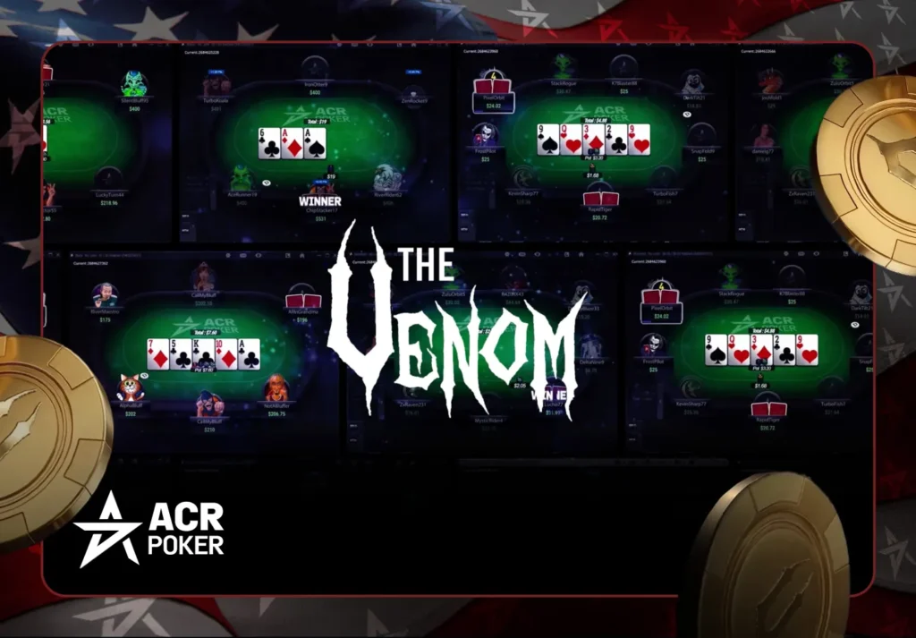 ACR Poker Venom 2026: 4 Flights Left, $15M GTD