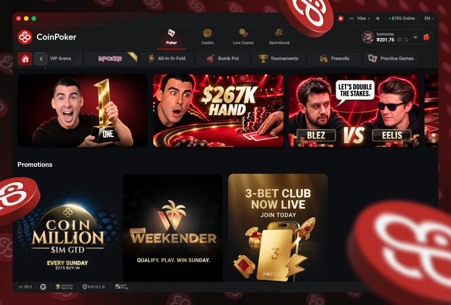 CoinPoker Desktop Lobby