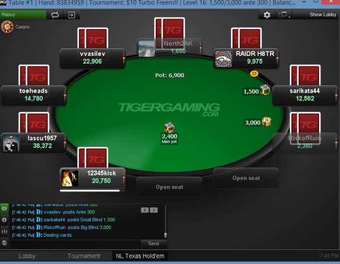 Exclusive Freeroll on Tigergaming & BetOnline: $100 prize pool, No deposit needed
