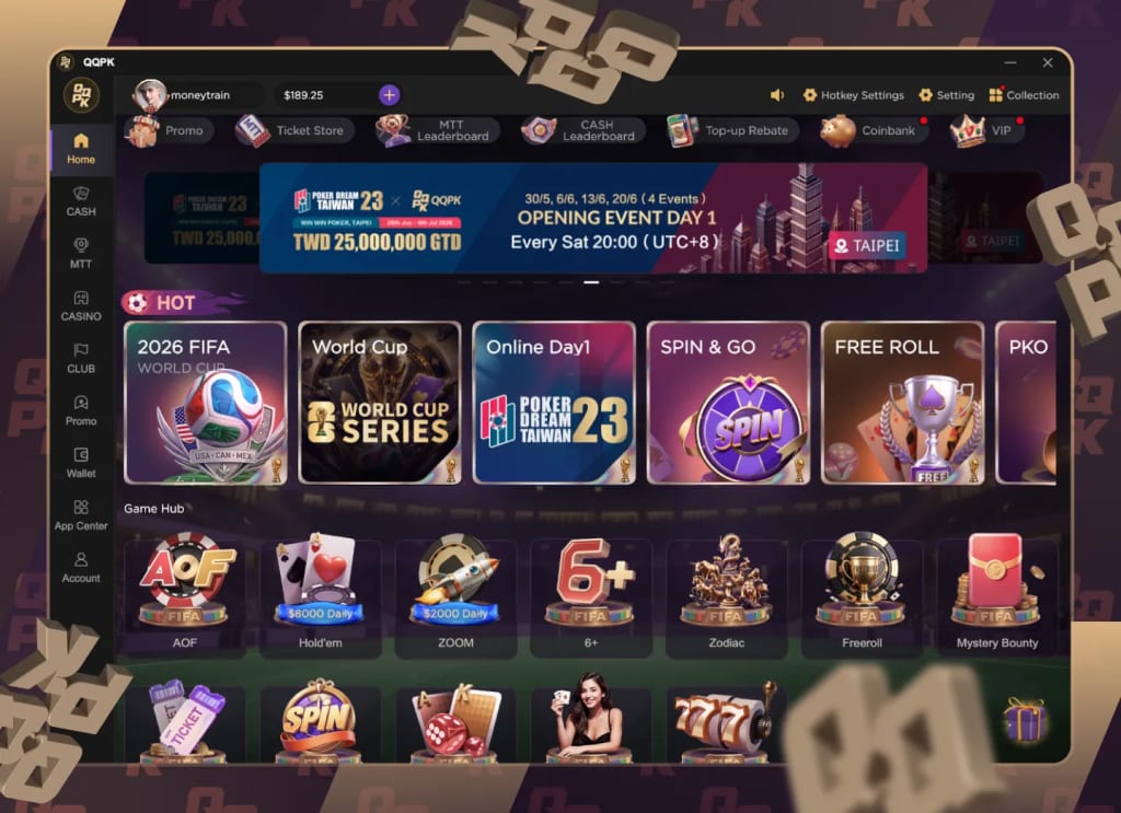 QQPK Main Lobby – Desktop App