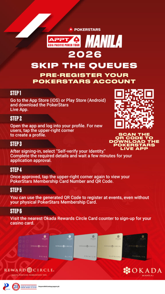Skip the queues by pre-registering your PokerStars account