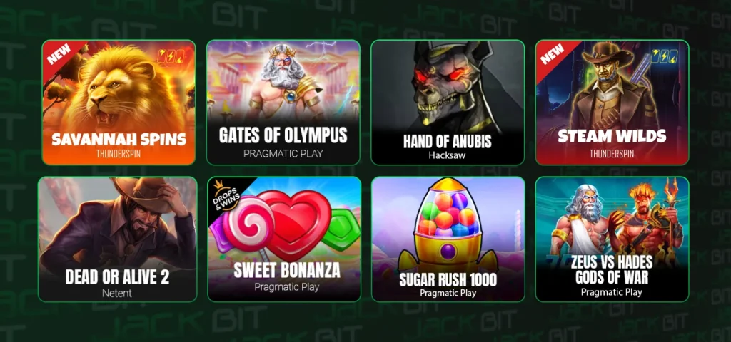 Jackbit Crypto Casino Games Including 5,900+ Slots, Instant Win Games, Live Casino, and Sportsbook Betting
