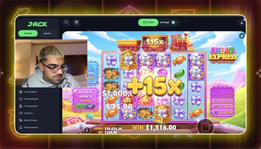 N3ON Playing Slots on Jack.com