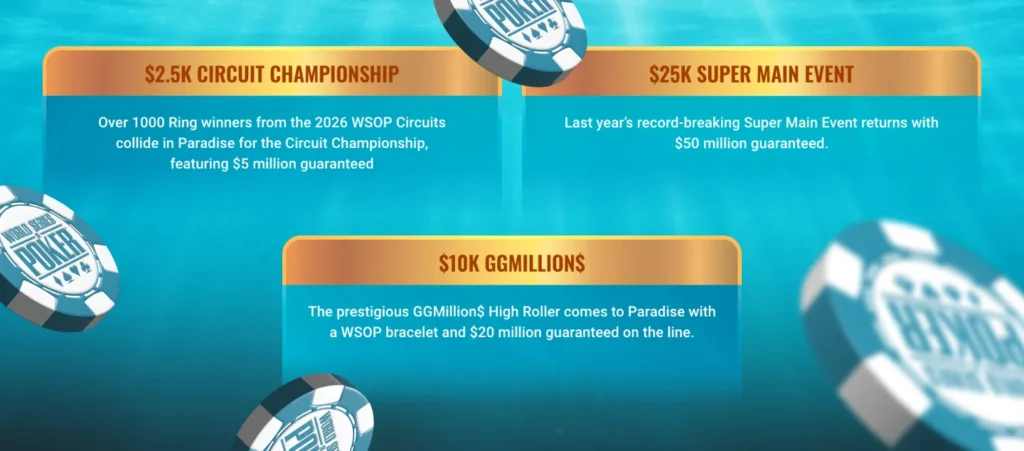 WSOP Paradise 2026 Headline Events