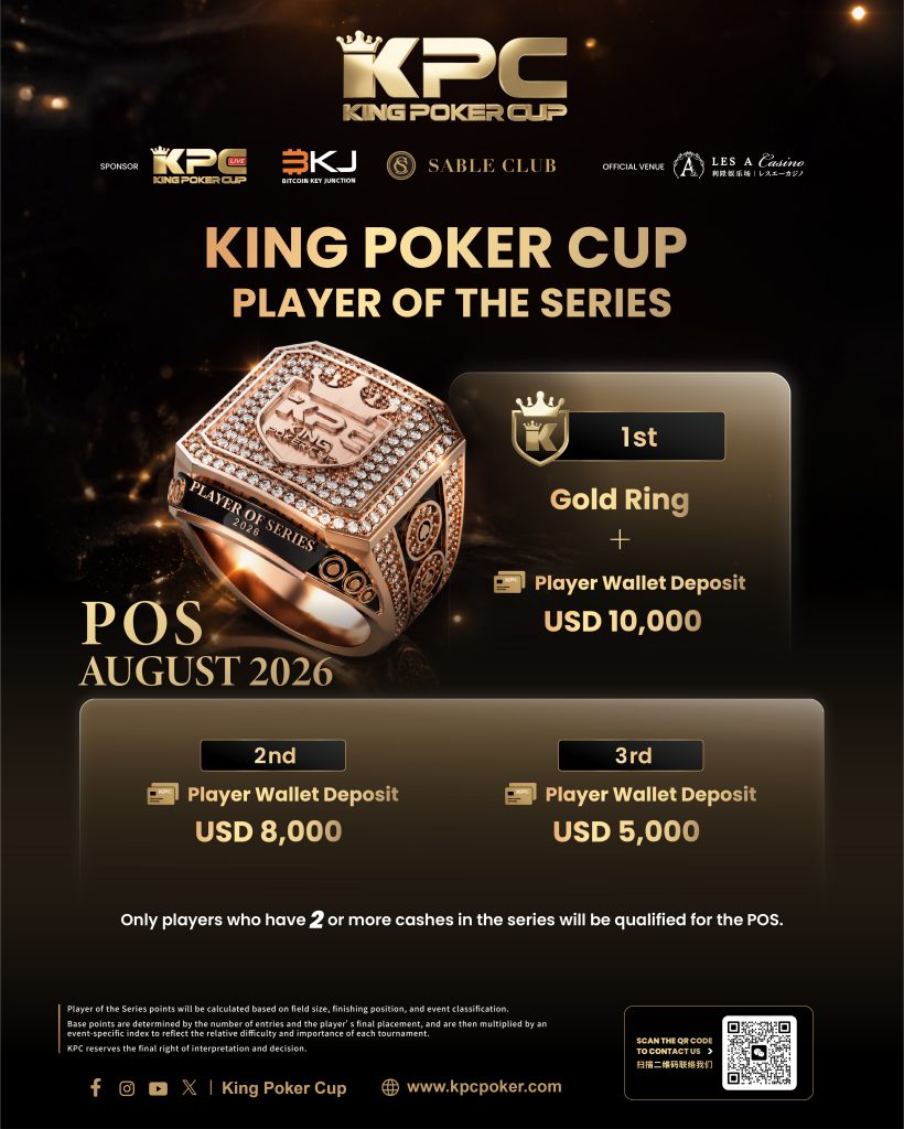 King Poker Cup POS leaderboard prizes