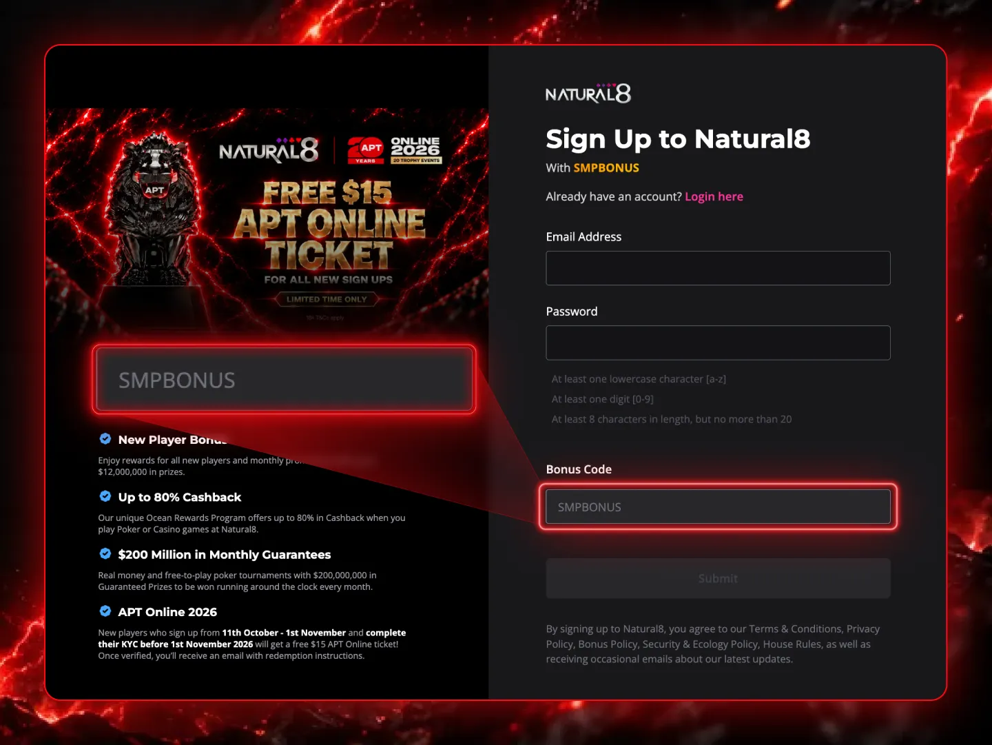 How to Sign Up at Natural8