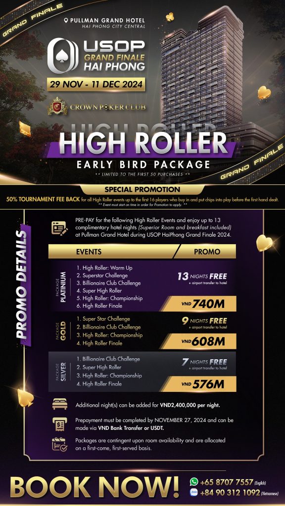 USOP Grand Finale High Roller Packages