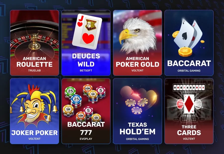 7Bit Casino Table Games: Roulette, Baccarat, Joker Poker, and more