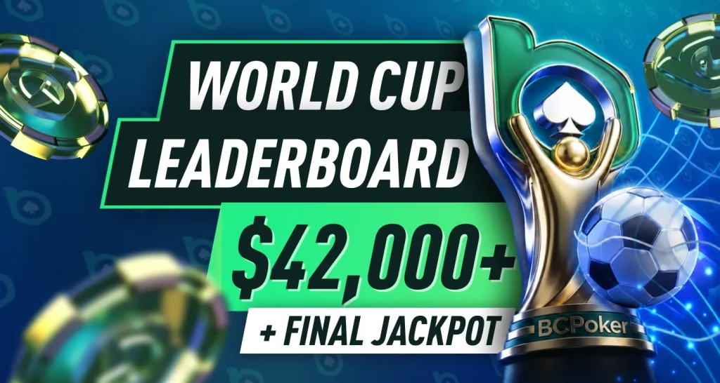 BCPoker World Cup Leaderboard - $42,000+ Prize Pool Plus Final Jackpot