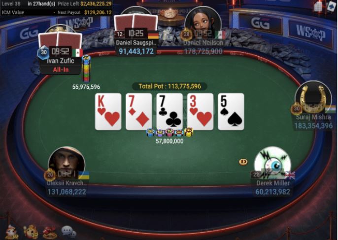 WSOP #63 – $500 Mini Main Event – winner Zufic moves all-in on the river