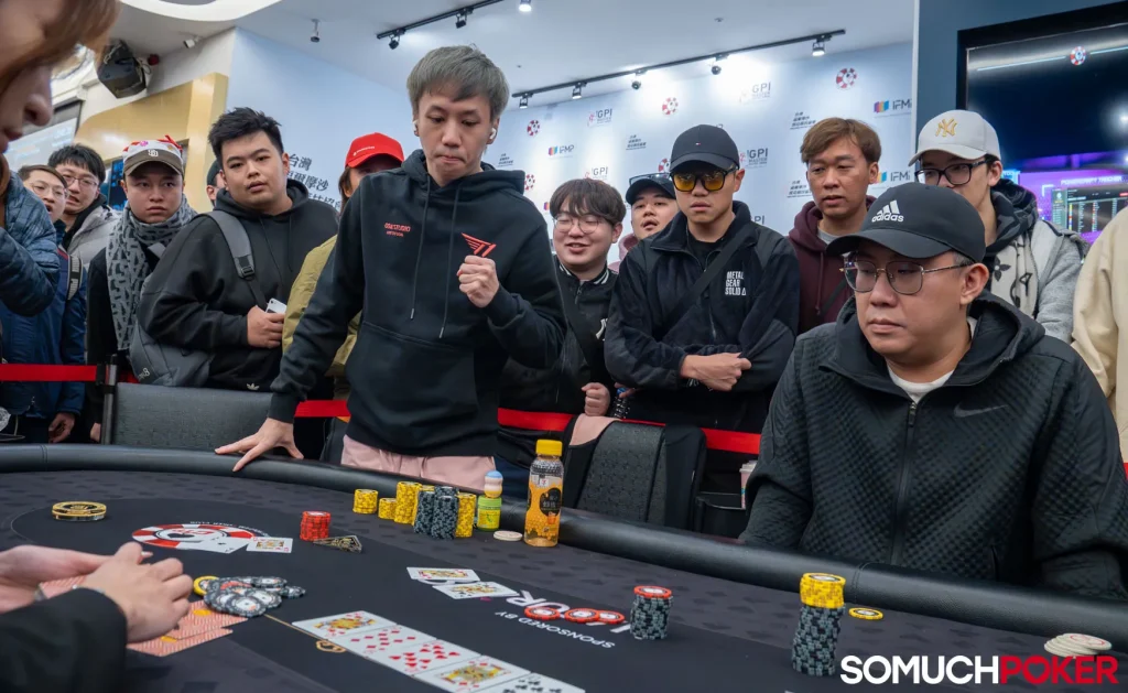 Lee Shun Hei eliminated Chen Po Jui at Players Series Main Event