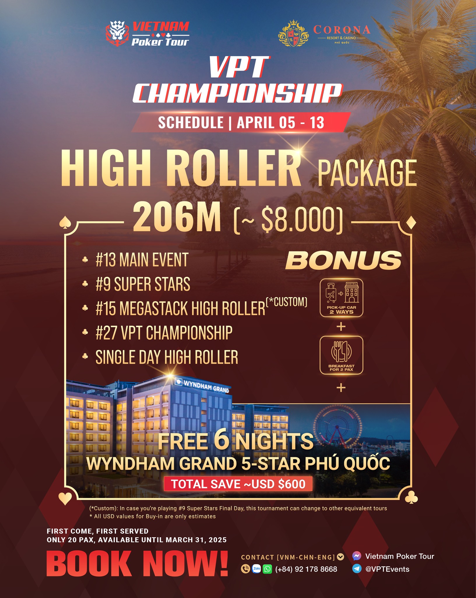 VPT Championship High Roller package