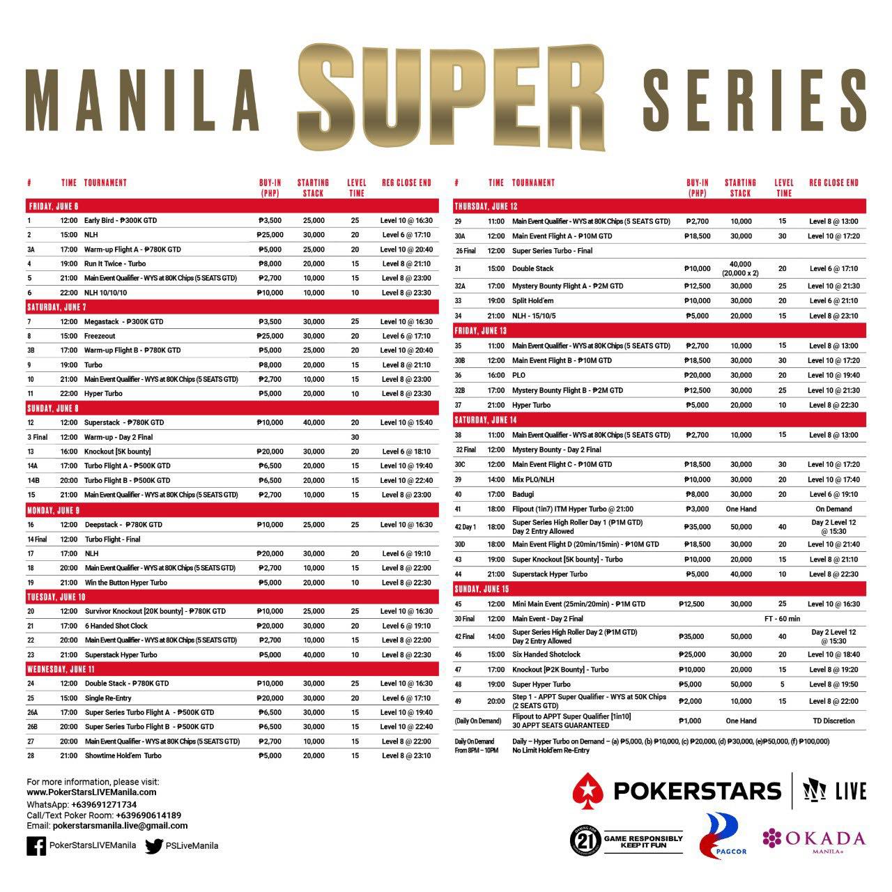 PokerStars LIVE Returns with 22nd Running of Manila Super Series
