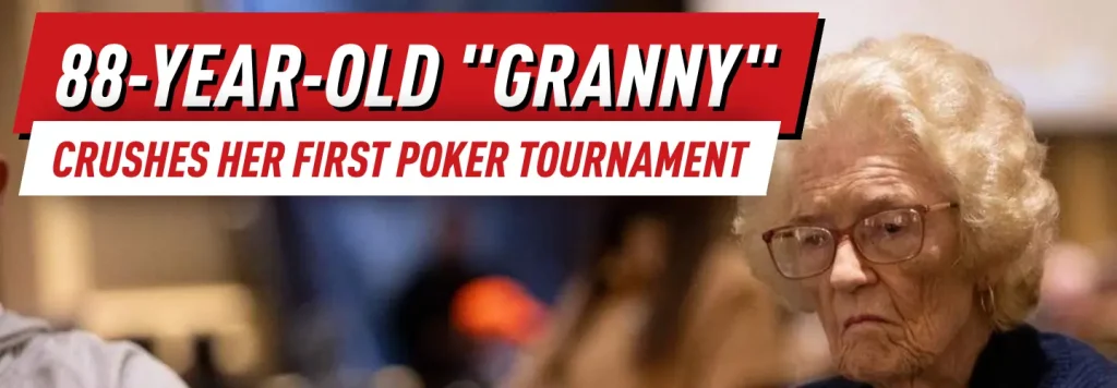 Linda "Granny" Hammond at her first poker tournament