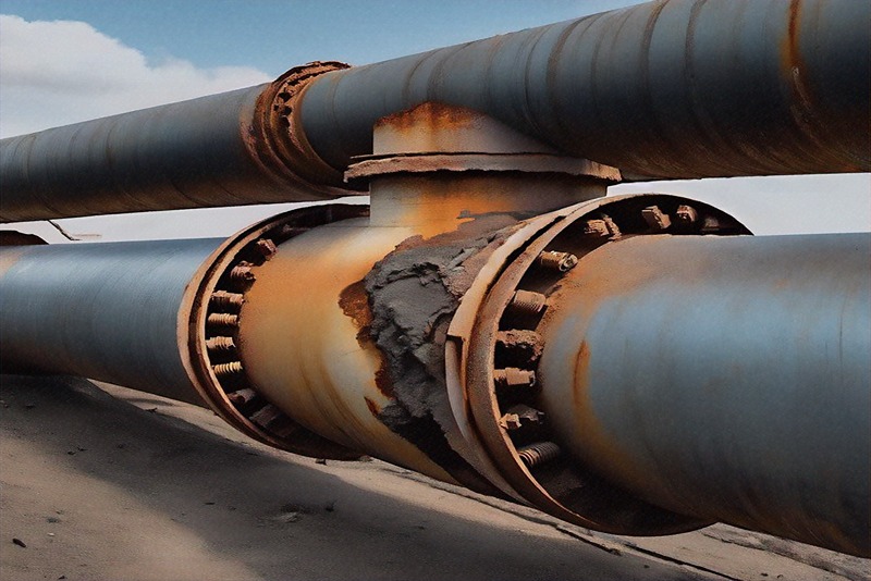 rusted_pipelines_with_significant_corrosion_deterioration_on_joints_exposed_to_harsh_environment