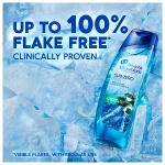 Informatief: Head&Shoulders shampoo - SUB-ZERO FEEL - UP TO 100% FLAKE FREE*; CLINICALLY PROVEN; *VISIBLE FLAKES, WITH REGULAR USE